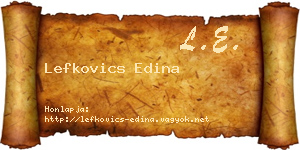 Lefkovics Edina névjegykártya